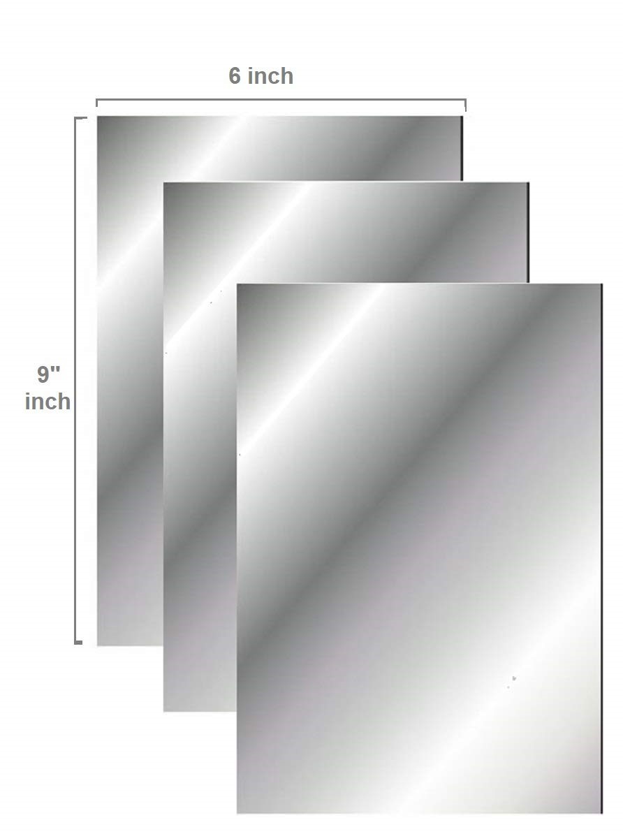 Q-BICS Flexible Mirror Sheets 6 x 9 Soft Non Glass Cut to Size Craft Plastic 3
